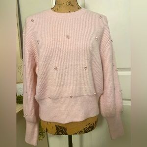 Blush Pink Pearl Sweater🎀
